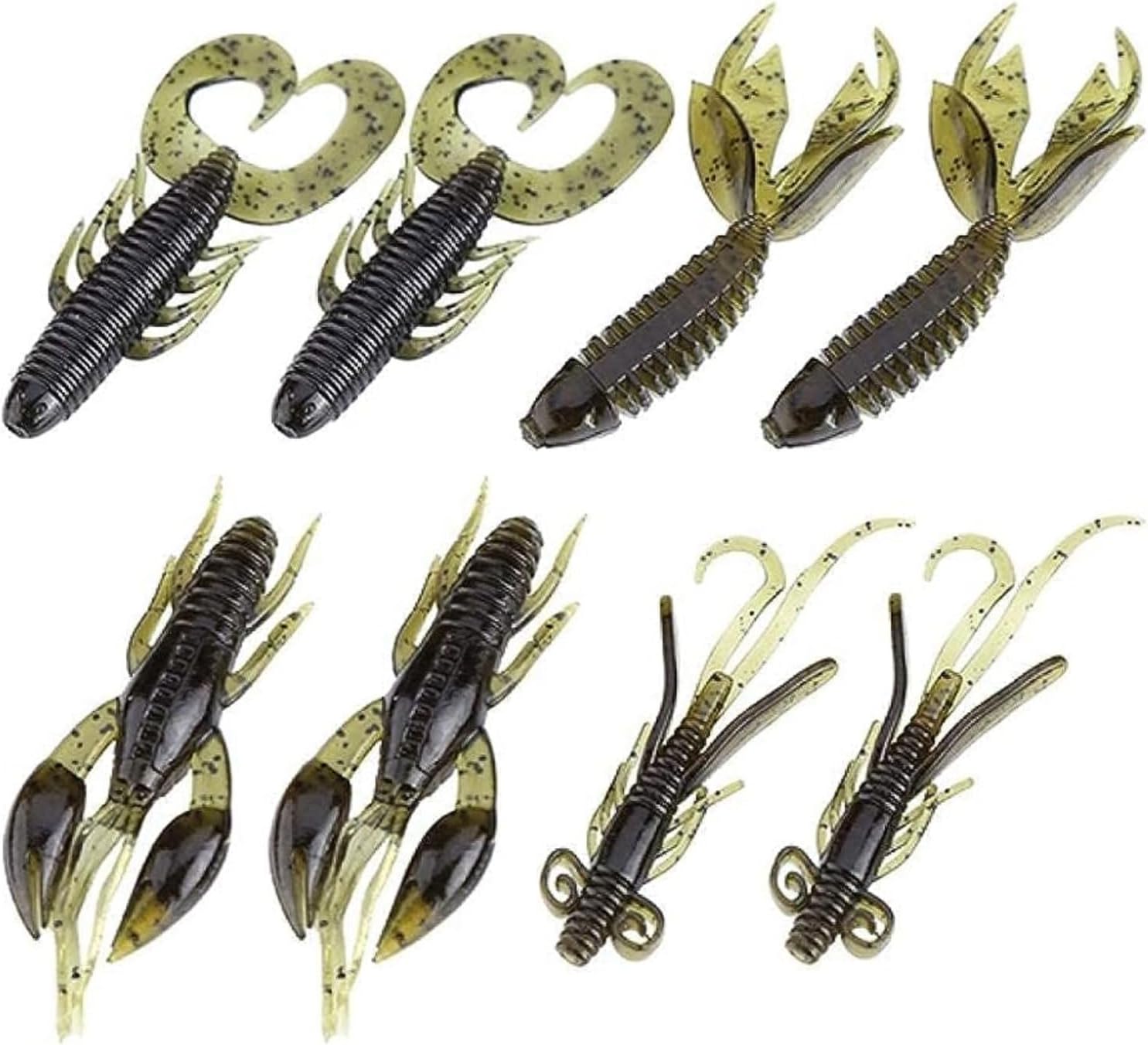 25Pcs Fishing Crawfish Lure, Soft Fishing Silicone Lobster Bait Crayfish Lures Shrimp Bait Artificial Swimbait Soft Shrimp Bait Lures for Bass Freshwater Saltwater Crappie Trout