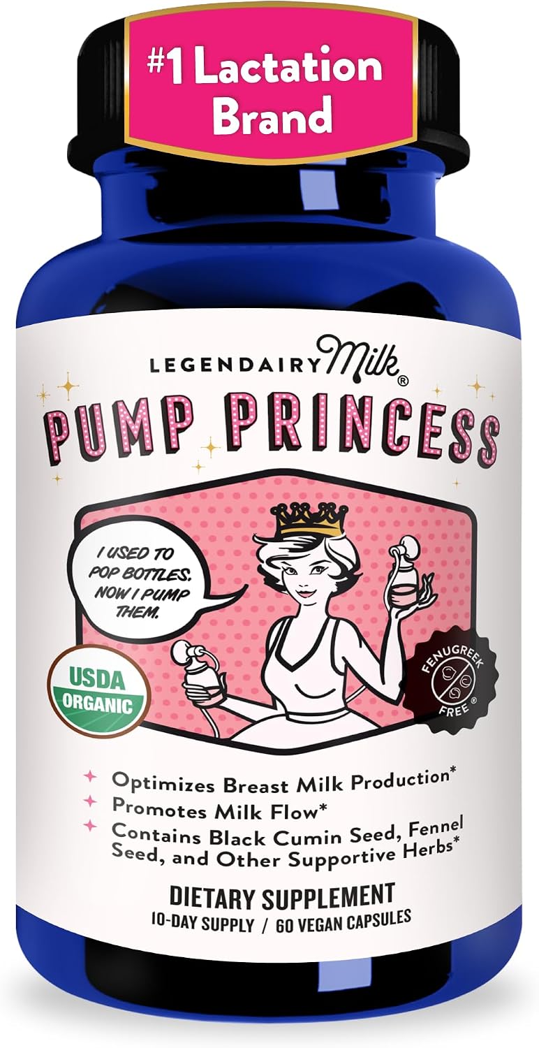 Legendairy Milk Pump Princess Lactation Supplement, Fenugreek Free, 60 Ct