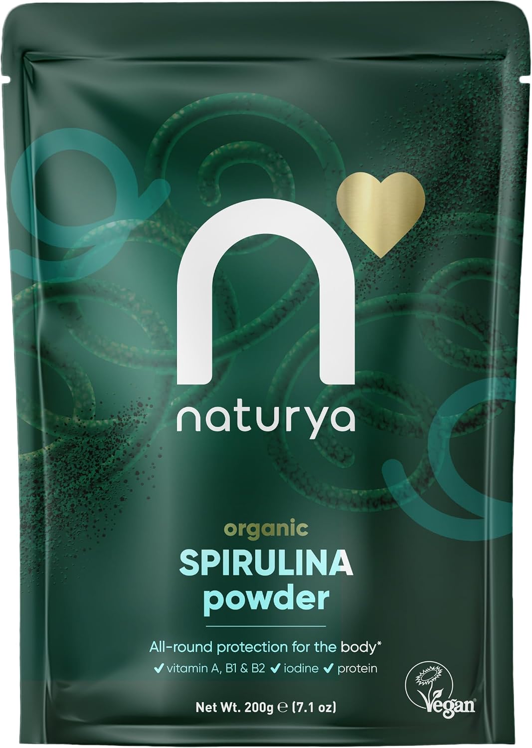 Naturya Organic Spirulina Powder 200g | High in Protein | Source of Vitamin A & Riboflavin | Vegan Superfood