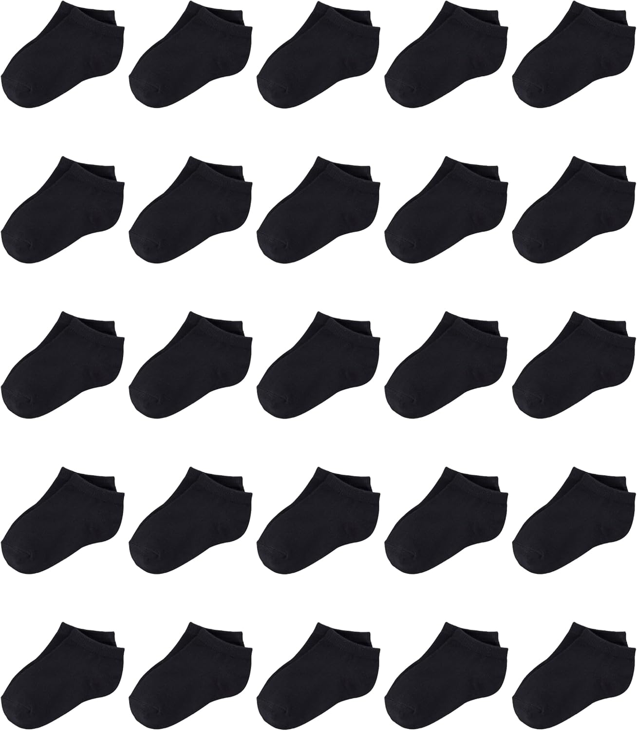Duufin Toddler Socks, 25 Pairs Baby Boys Girls Ankle Socks Kids Low Cut Sock Half Cushion Low Rise Sock for Toddler