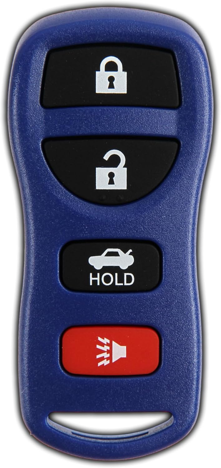 KeylessOption Key Fob for 2002 2003 2004 2005 2006 2007 2008 2009 2010 2011 2012 2013 2014 2015 2016 2017 Nissan Altima Maxima Infiniti Remote, 4-Button KBRASTU15, Programming Guide Included