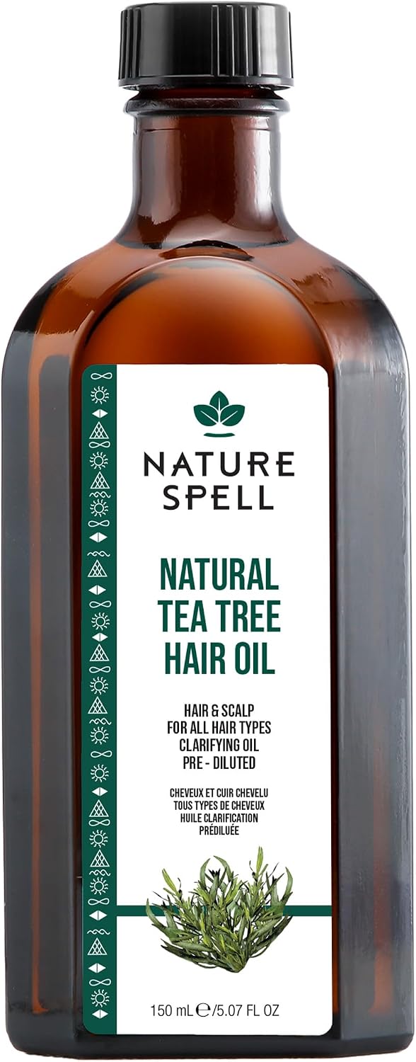 Nature Spell Tea Tree Oil for Hair & Scalp, Soothes Irritation, Vegan,150ml