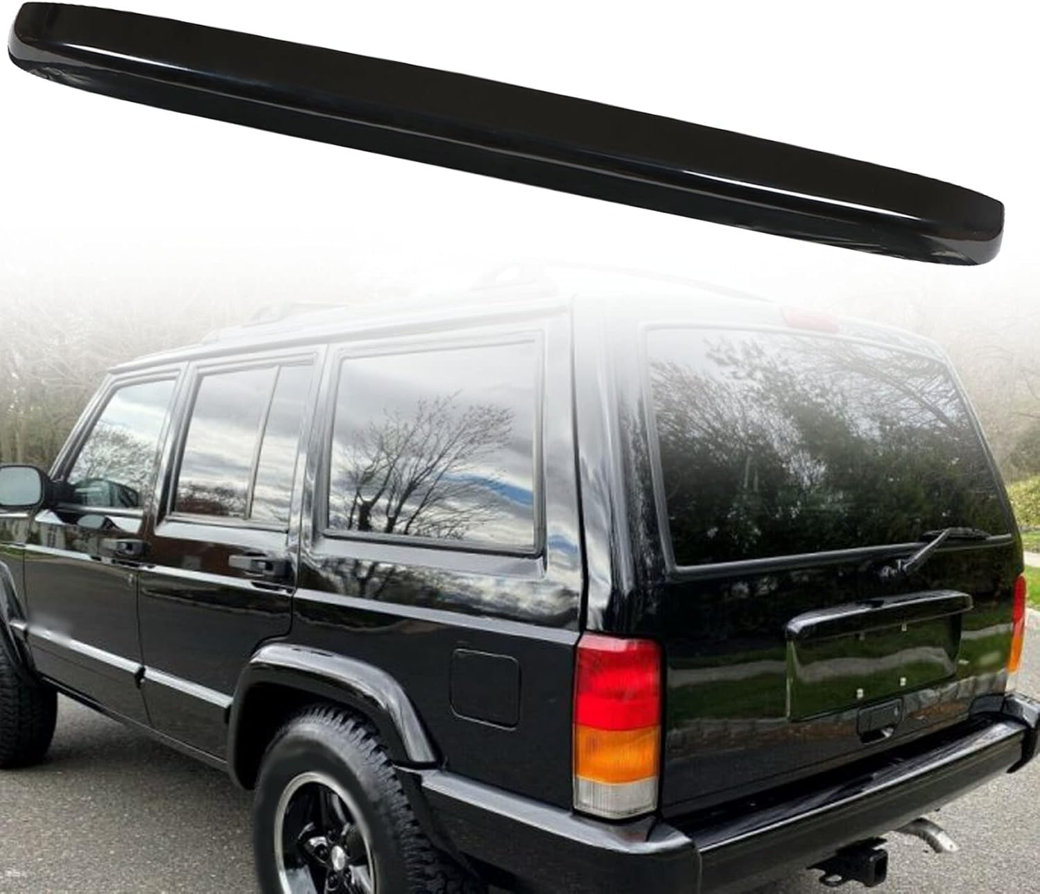 1PCS Rear License Plate Light Lamp Cover Black Replacement for Cherokee 1997-2001 5FL86ZZZ