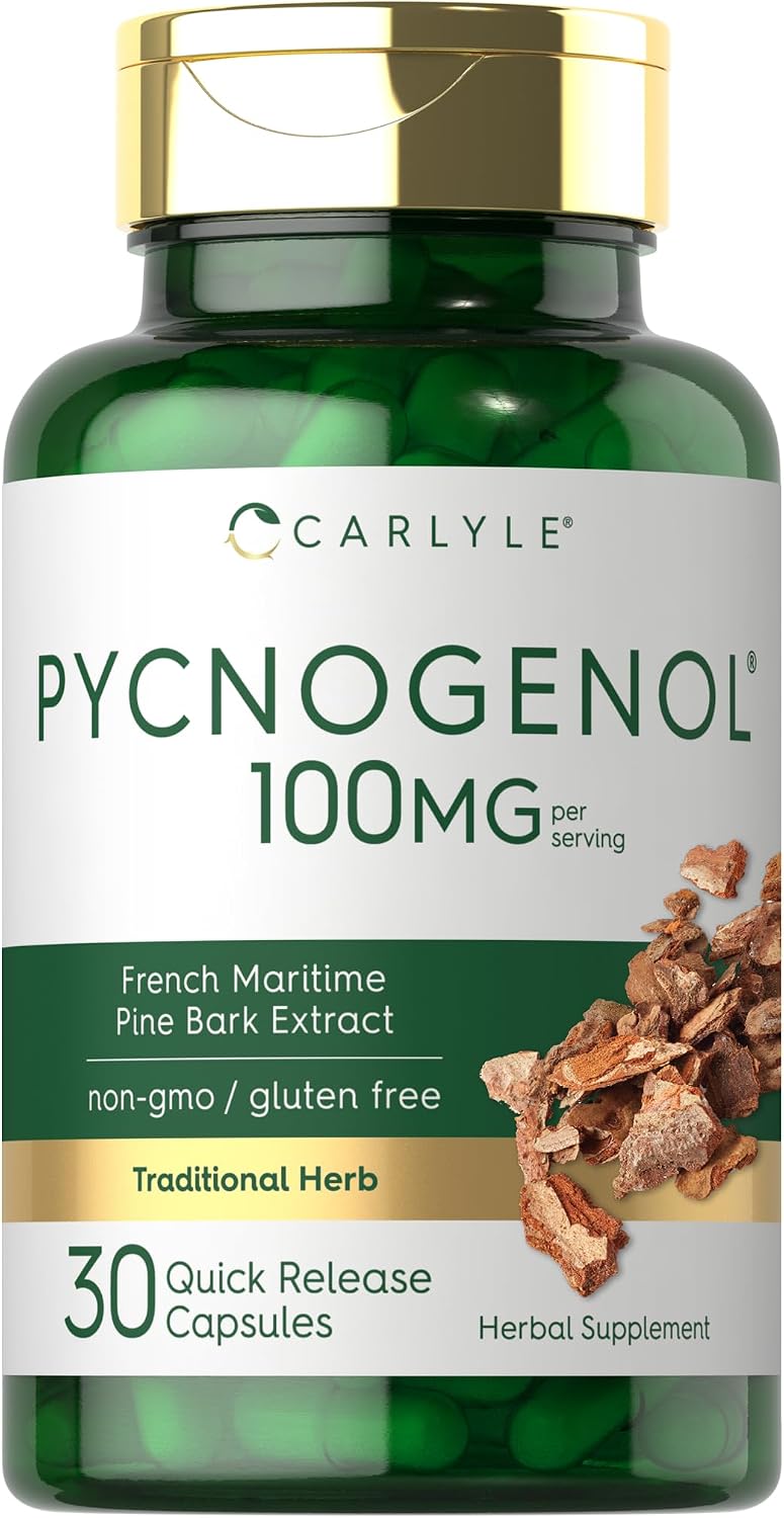 Carlyle Pycnogenol 100mg | 30 Capsules | French Maritime Pine Bark Extract