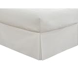 Lux Hotel Microfiber Tailored Style Bed Skirt with Classic 14 Inch Drop Length, Twin, White