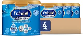 Enfamil Enspire Optimum Baby Formula, with Immune-Supporting Lactoferrin, Our Closest Formula to Breast Milk, Brain Building DHA, Dual Prebiotics, Infant Formula Powder, Baby Milk, 20.5 Oz, Pack of 4