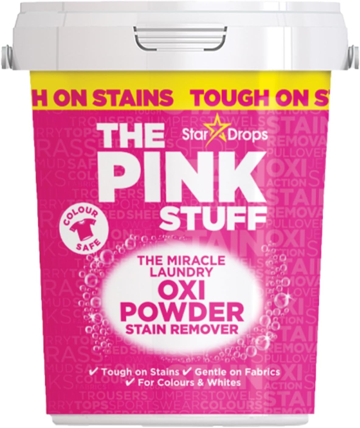 The Pink Stuff Miracle Laundry Oxi Powder Stain Remover for Colours, 35 Oz