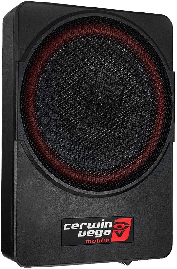 Cerwin Vega Low Profile Amplified Single 10" Subwoofer Enclosure 450W Max VPAS10