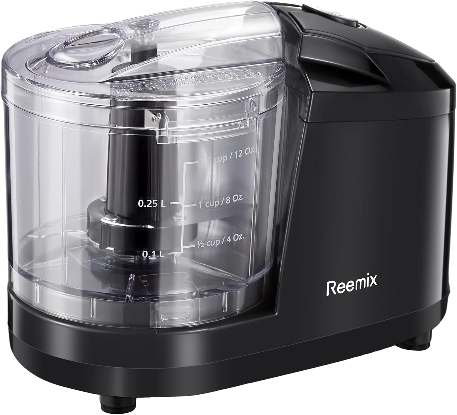 Mini Food Chopper – Small Electric Food Processor, 750ml Compact Vegetable Blender, Removable bowl, lid & blade, Simple one-button operation, 100W (Black)