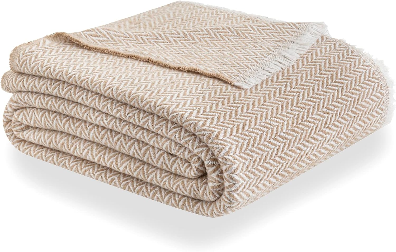 Todocama - Extra Soft Cotton Blanket, Four Seasons, Multipurpose Sofa Quilt, Plaid for Bed, Foulard Blanket, Bed Cover, Sofa Cover. (120 x 180 cm, Sand Beige)., PRCMAMSBEAR120X180