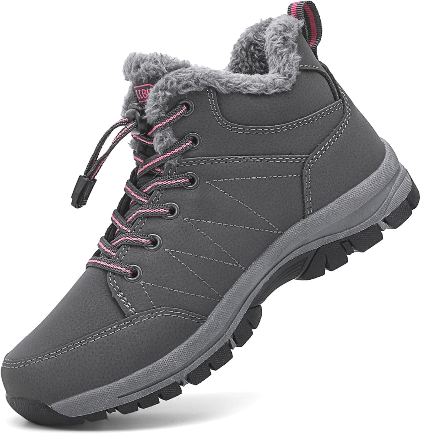 Moodeng Women's Winter Snow Boots Outdoor Hiking Boots Warm Waterproof Ankle Booties for Walking and Anti-Slip