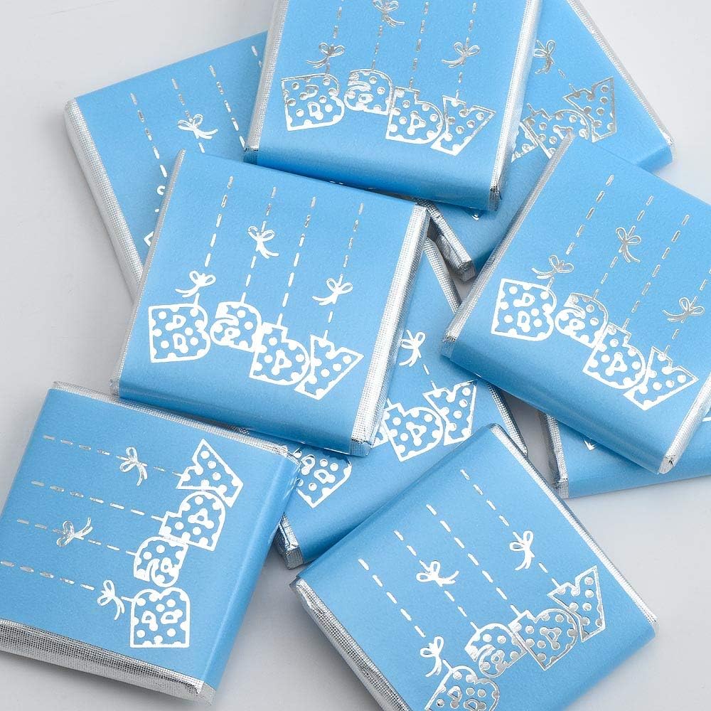 Italian Options Baby Shower Chocolate Neapolitans Blue Baby Boy (75 Chocolates)