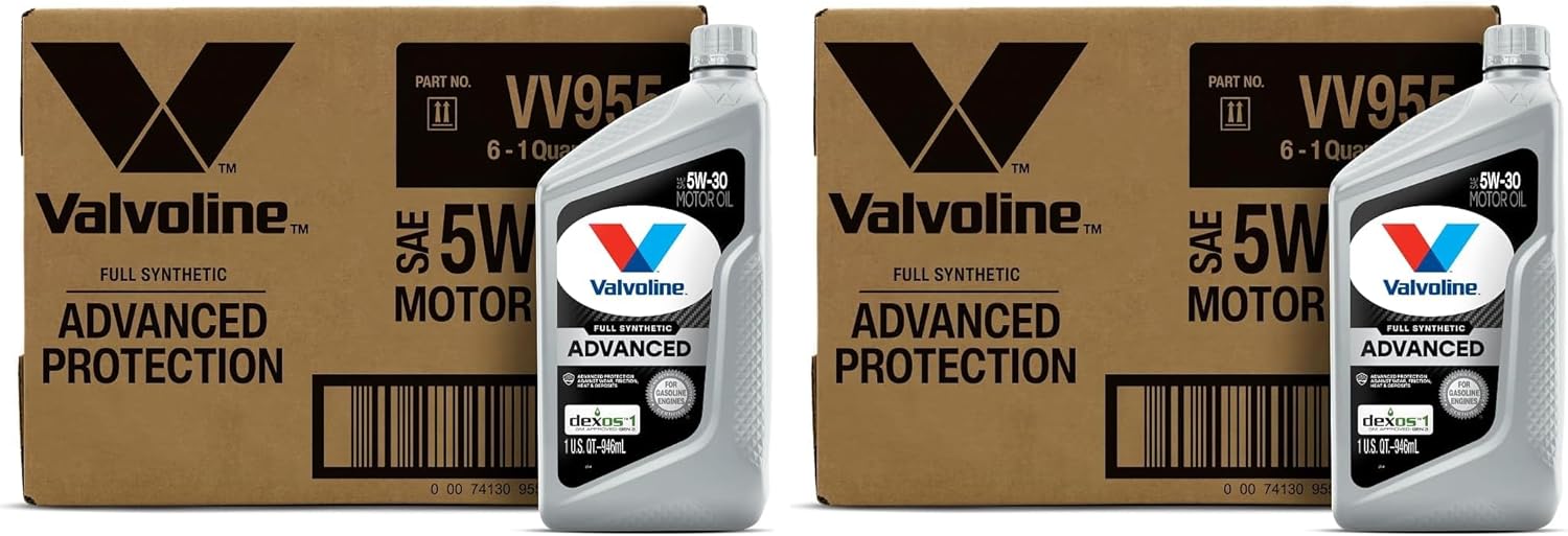 Valvoline Advanced Full Synthetic SAE 5W-30 Motor Oil 1 QT, Case of 6 (Pack of 2)