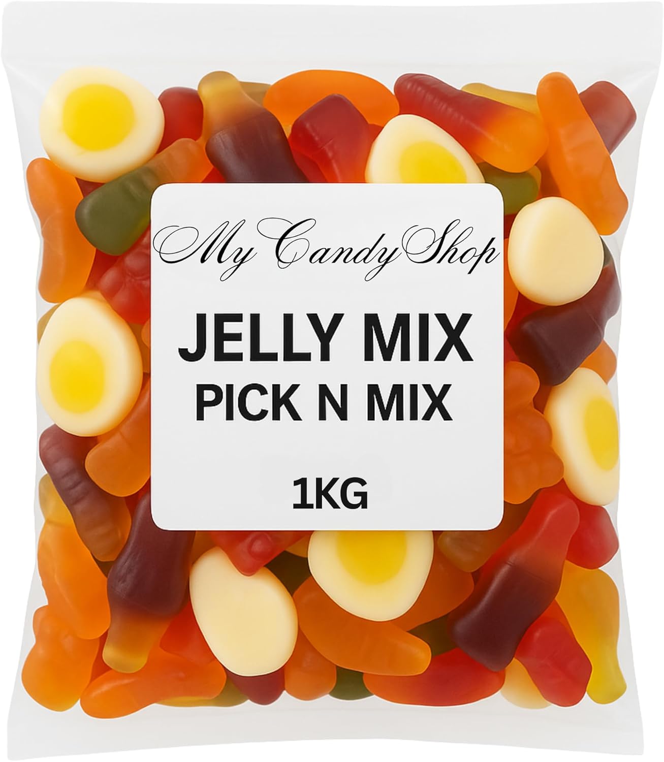 Pick and Mix Sweets 1kg Bag - Assorted Jelly Sweets Mix - Colourful Pick n Mix Jelly Treats for Sharing, Parties, Gifts & More - Fun, Chewy & Fruity Favourites for All Ages