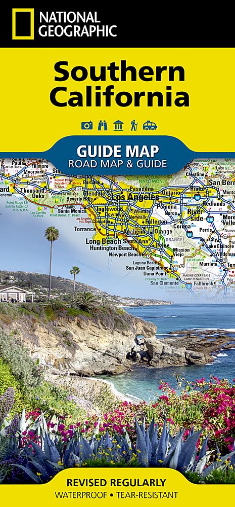 Southern California Map by National Geographic – Waterproof Road & Travel Guide Featuring Los Angeles, San Diego, Palm Springs, National Parks & ... Guide Maps (National Geographic Guide Map)