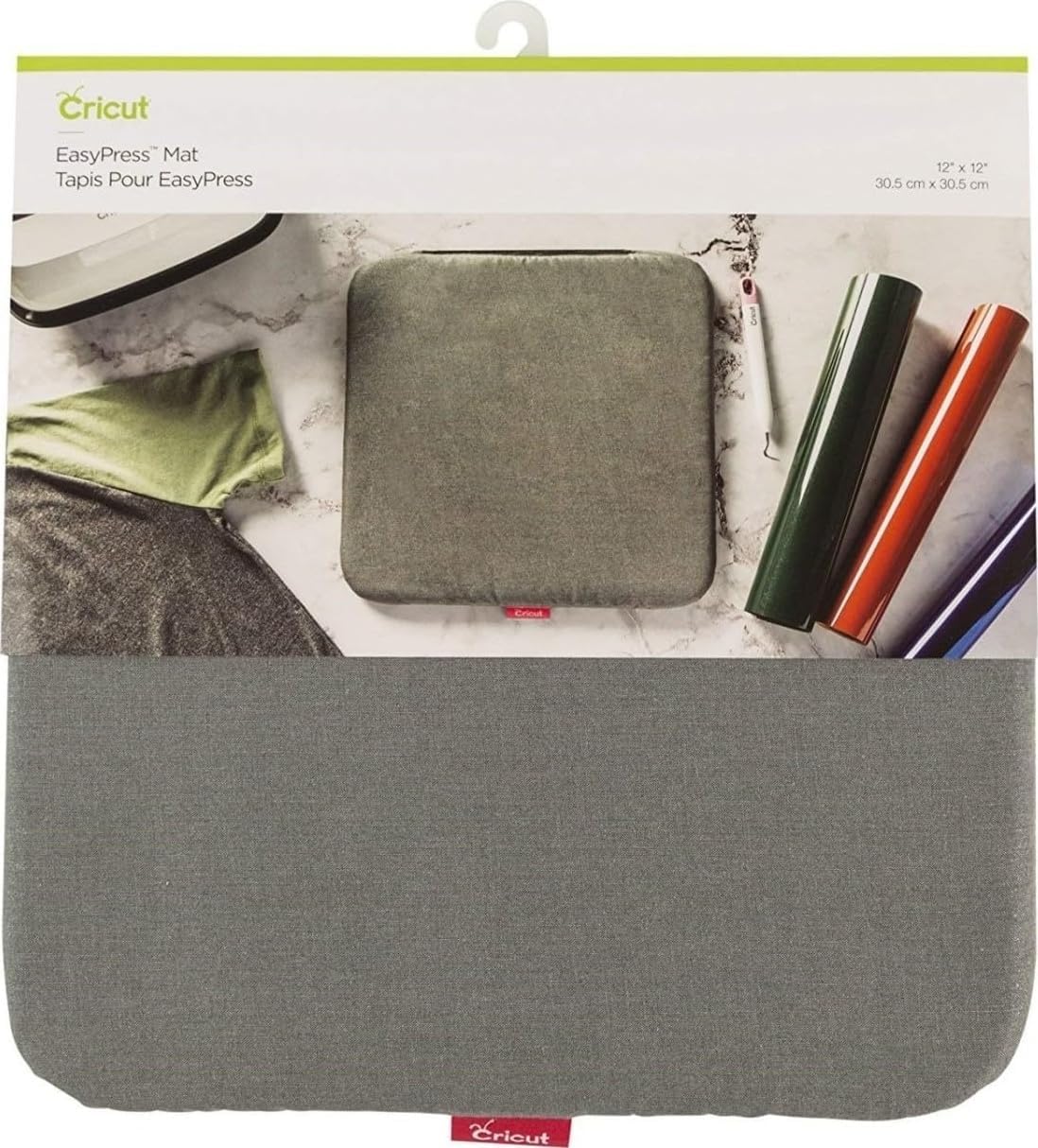 Cricut EasyPress Mat, Protective Heat-Resistant Mat for Heat Press Machines and HTV and Iron On Projects, [12" x 12"] (2004475)
