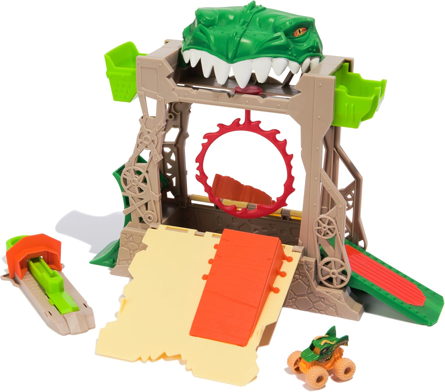 Monster Jam, Dragon Dungeon of Doom Playset, Mini Jams, Exclusive Die-Cast Dragon Monster Truck 1:87 Scale, Kids’ Toys for Boys Aged 3 4 5 6+