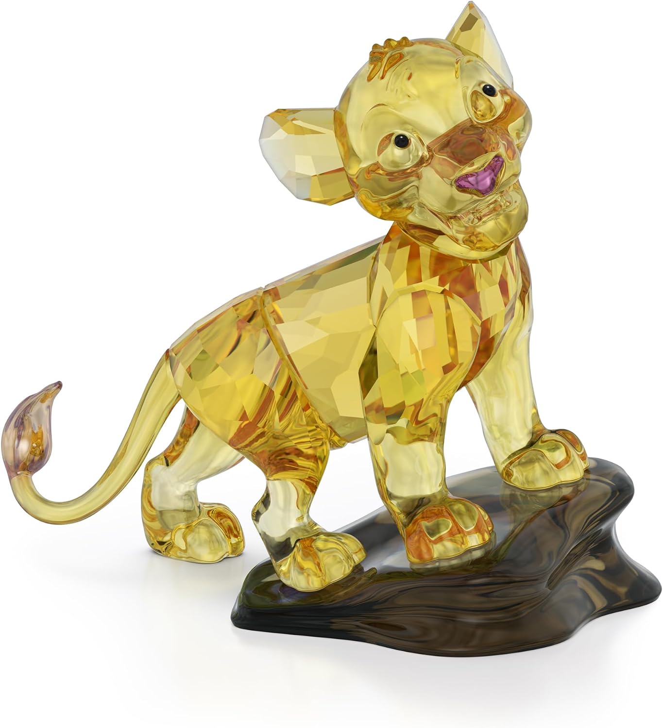 Swarovski The Lion King Simba Figurine, Gold-Tone Faceted Crystal, Part of the The Lion King Collection