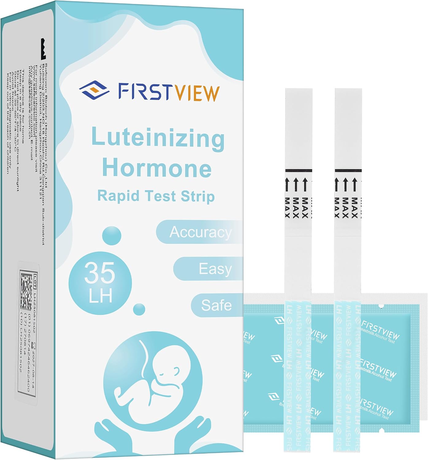Ovulation Test Strips - 35 Strips, Results Within 5 Minutes, Clear Display, Easy to use.