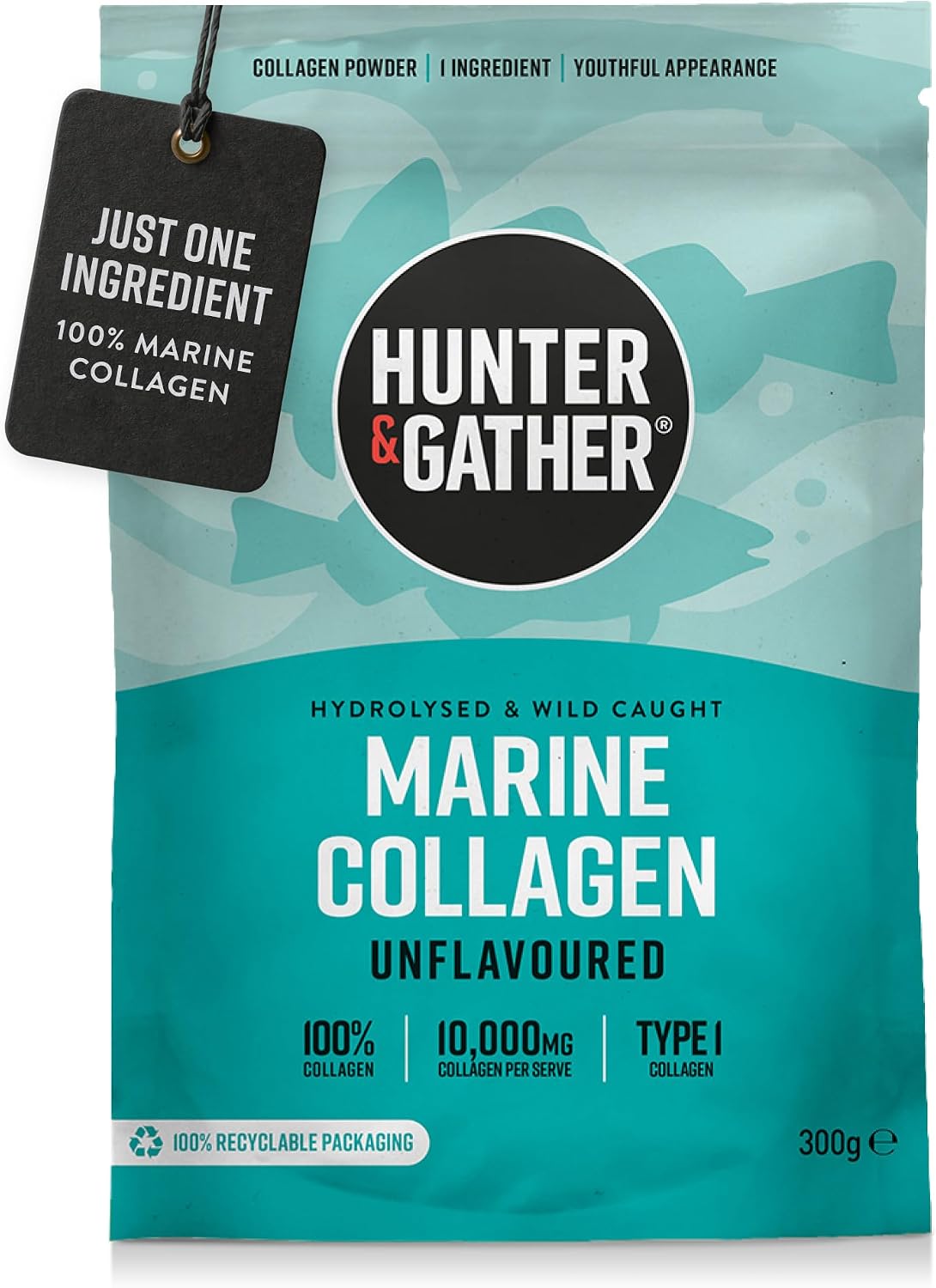 Hunter & Gather Marine Collagen Powder 300g, Supplements for Women and Men