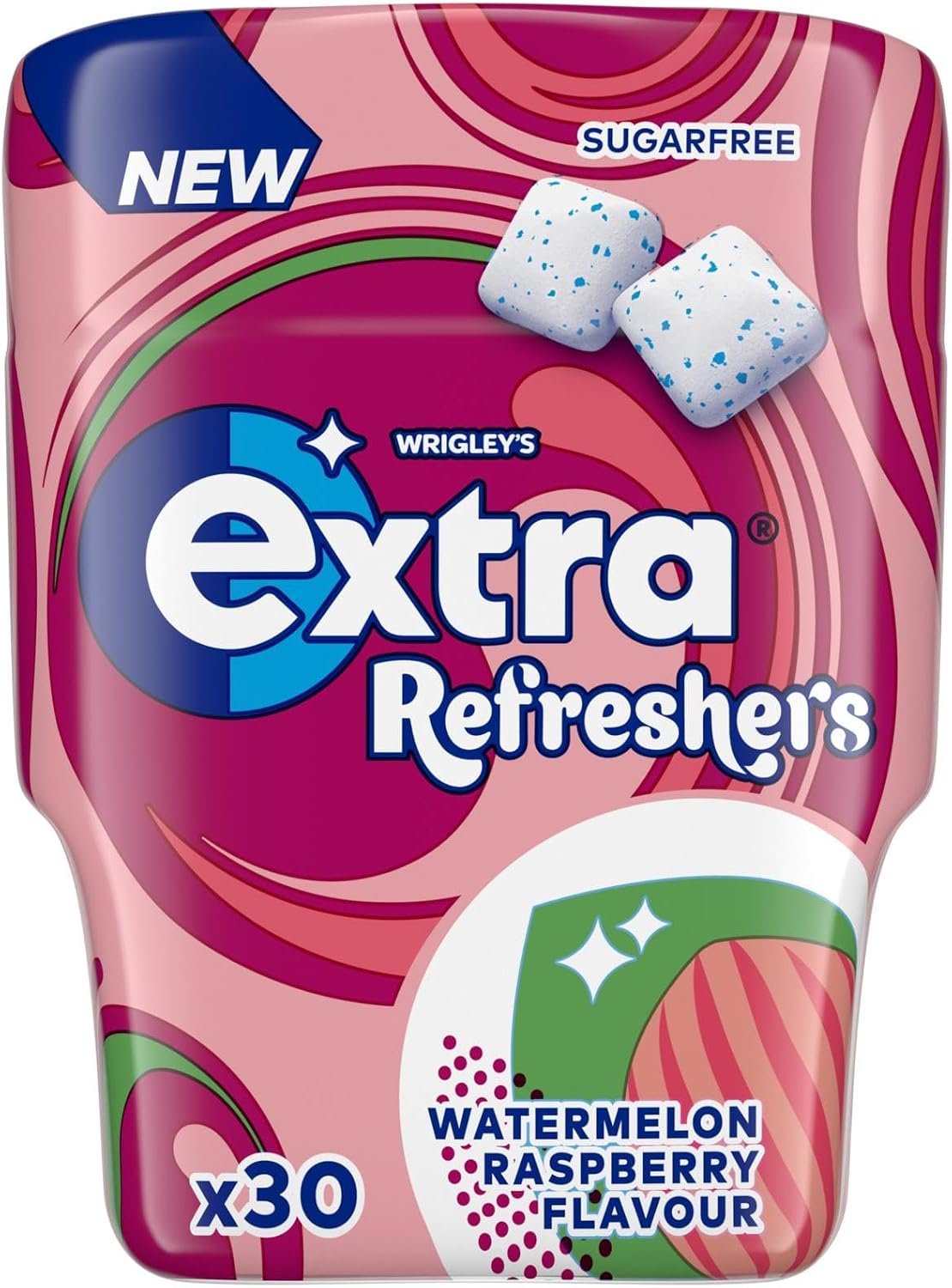 Extra Refreshers Watermelon Raspberry Sugar Free Xylitol Chewing Gum 30pc