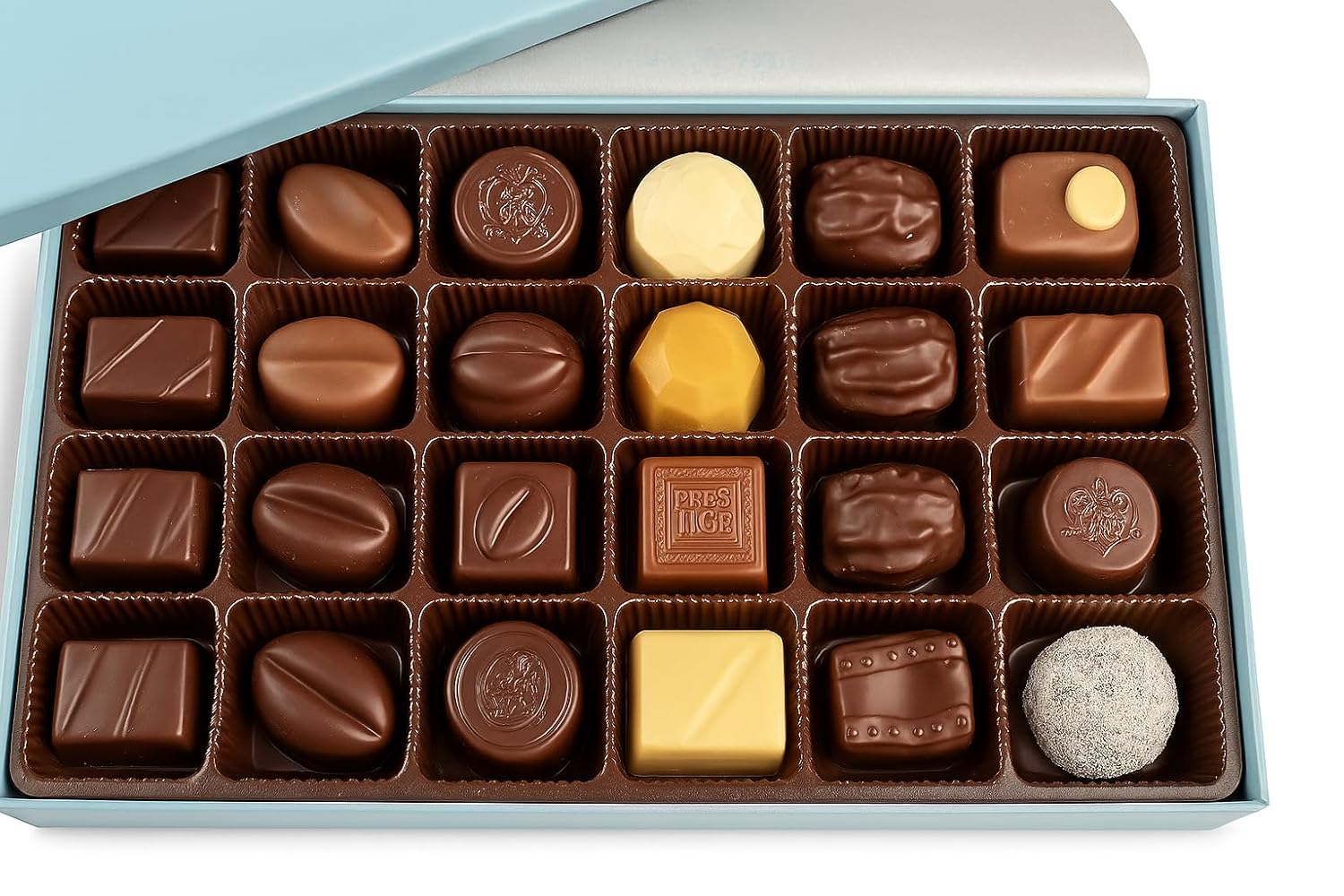 Andy Anand's Sugar Free Luxury Belgian Chocolate Truffles with Espresso, Hazelnut, Strawberry, Coconut, Cherry, and Orange Flavors - No Preservatives - All-Natural & Diabetic Friendly (24 Pcs)