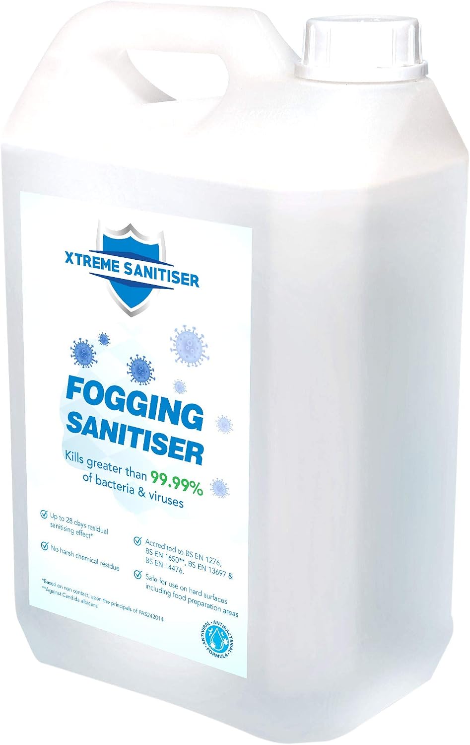Xtreme Sanitiser | Fogger Disinfectant Liquid Spray Sanitiser | 5l Refill | Antiviral Disinfecting Mist | Ready To Use | Antibacterial Fogging Machine Liquid
