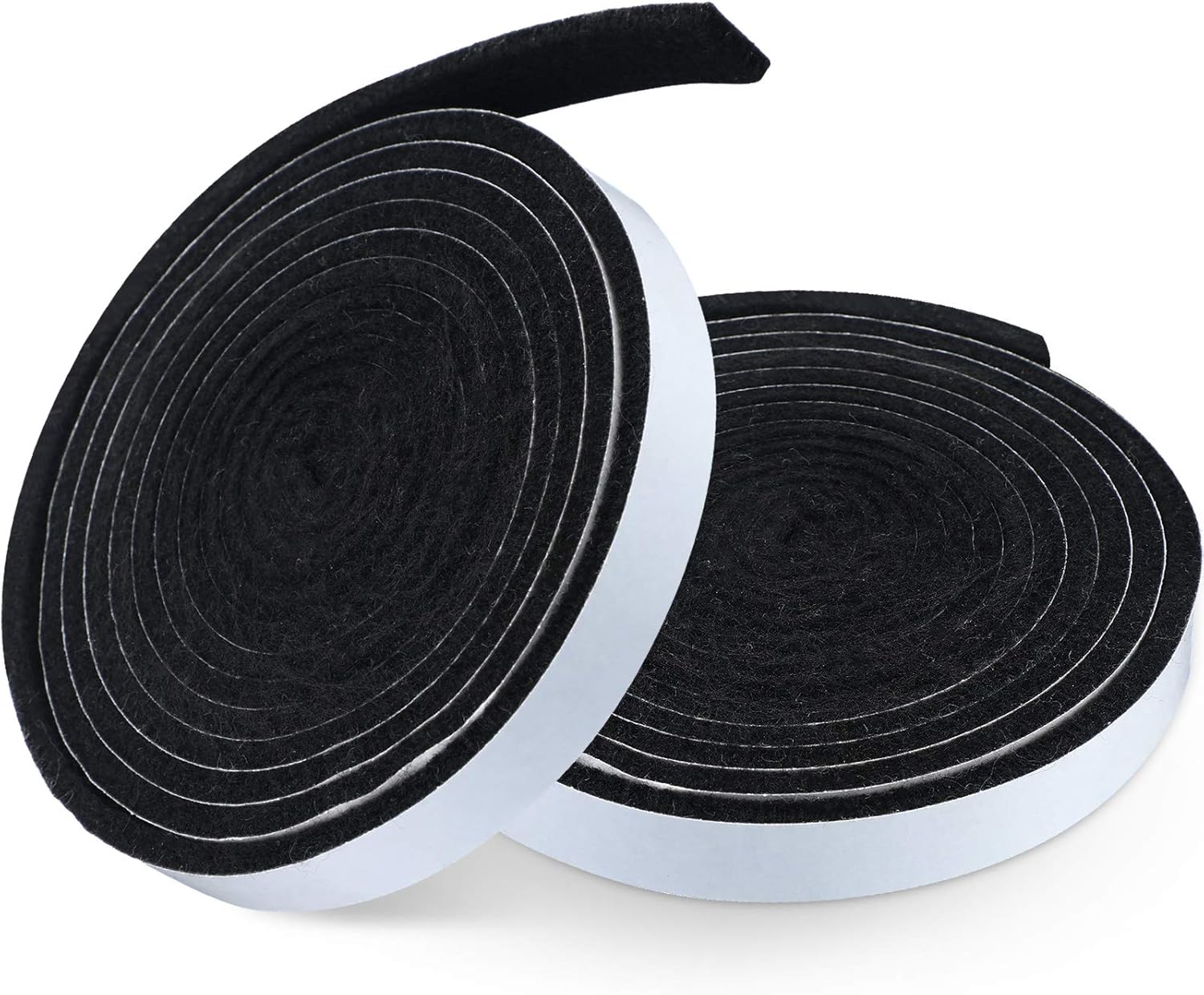Boao 2 Pcs BBQ Gasket Tape 15 ft in Total Black High Heat Grill Seal Tape High Temp Self Stick Gasket, 1/2 Inch Wide 1/8 Inch Thick