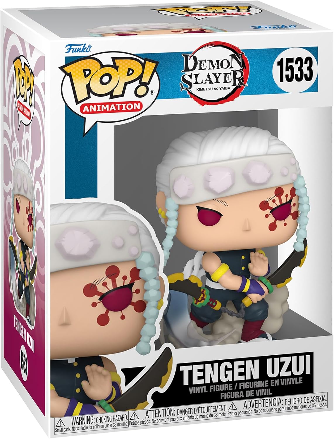 Funko POP! Animation: Demon Slayer - Tengen Uzui - 1/6 Odds for Rare Chase Variant - Metallic - Collectable Vinyl Figure - Gift Idea - Official Merchandise - Toys for Kids & Adults - Anime Fans