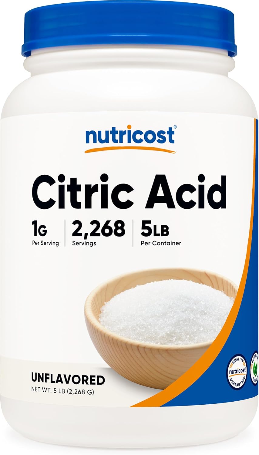 Nutricost Citric Acid Powder (5LB) - Non-GMO, Gluten Free