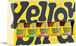 Yellowbird Classic Hot Sauce Variety Pack - 5-Piece - Mellow to Real Hot - Travel Size Hot Sauces - Blue Agave Sriracha, Ghost Pepper Hot Sauce, Habanero Sauce & More (2.2 oz, 5 Count)