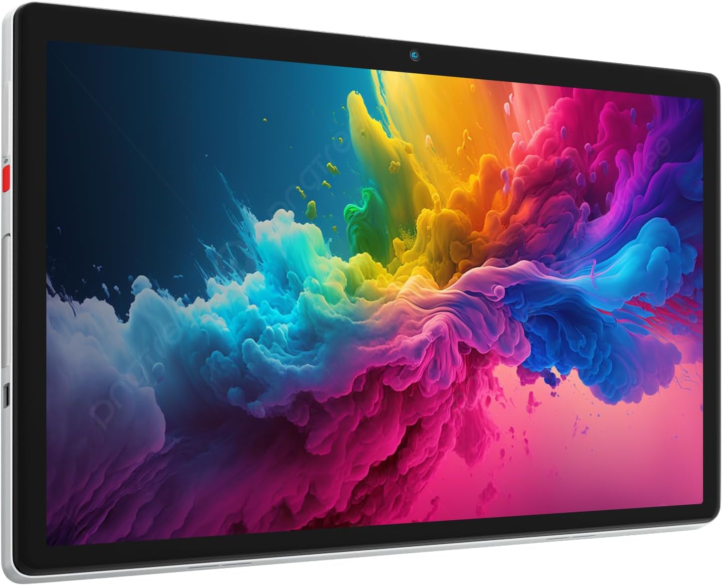 Tablet 10 Inch Android Tablets 6GB RAM + 64GB ROM Quad-Core 5000mAh 1280 x 800 HD Touch Screen 5MP + 8MP HD Camera Bluetooth 5.2 Tablet PC (Silver)