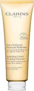 Clarins NEW Hydrating Gentle Foaming Face Cleanser | Cleanses, Soothes, and Softens | Contains Aloe Vera to Boost Hydration | Soap-Free | SLS-Free| Normal To Dry Skin Type
