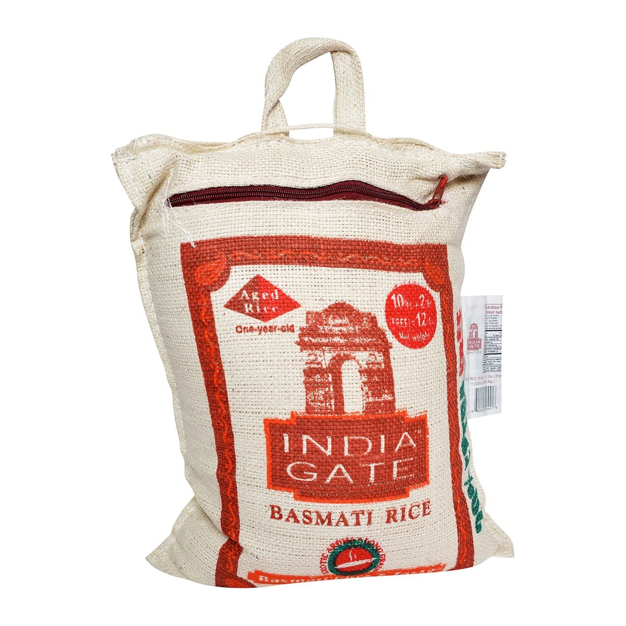 India Gate - White Basmati Rice - Jute, 10 Pound