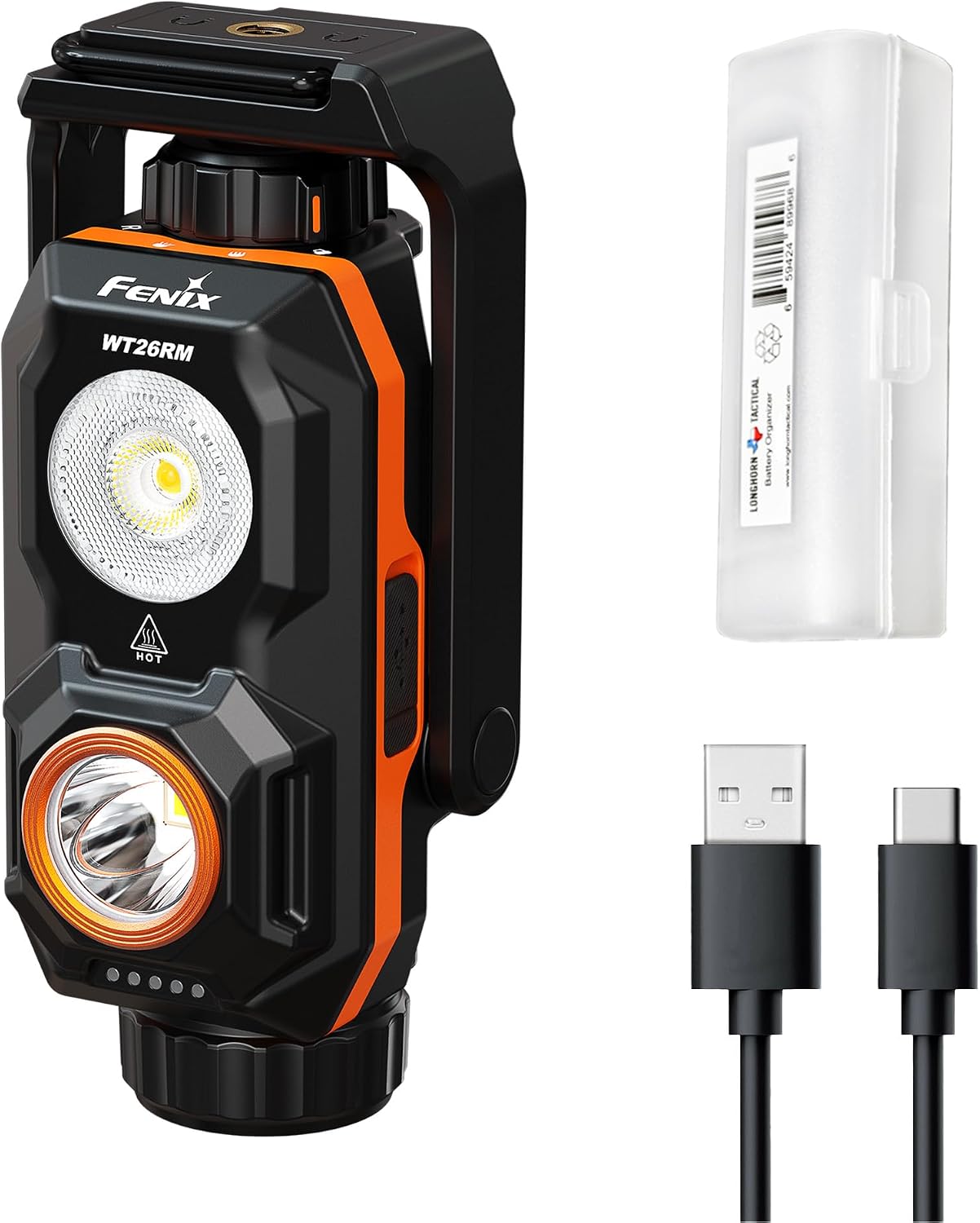 Fenix WT26RM 2500 Lumen Rechargeable Work Light, Spot Flood Red Light