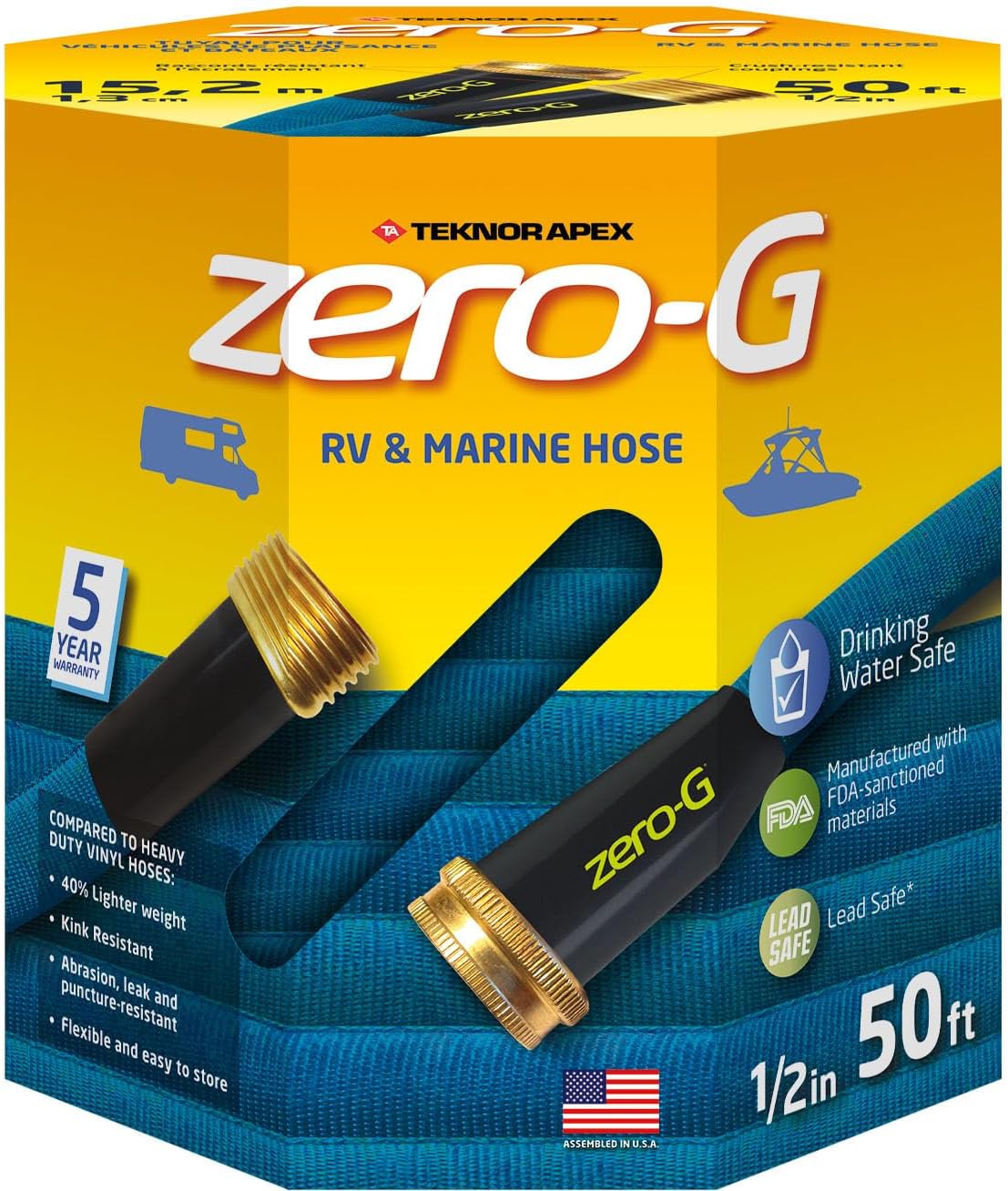 Teknor Apex-4006-50 Zero-G 1/2" x 50', Blue