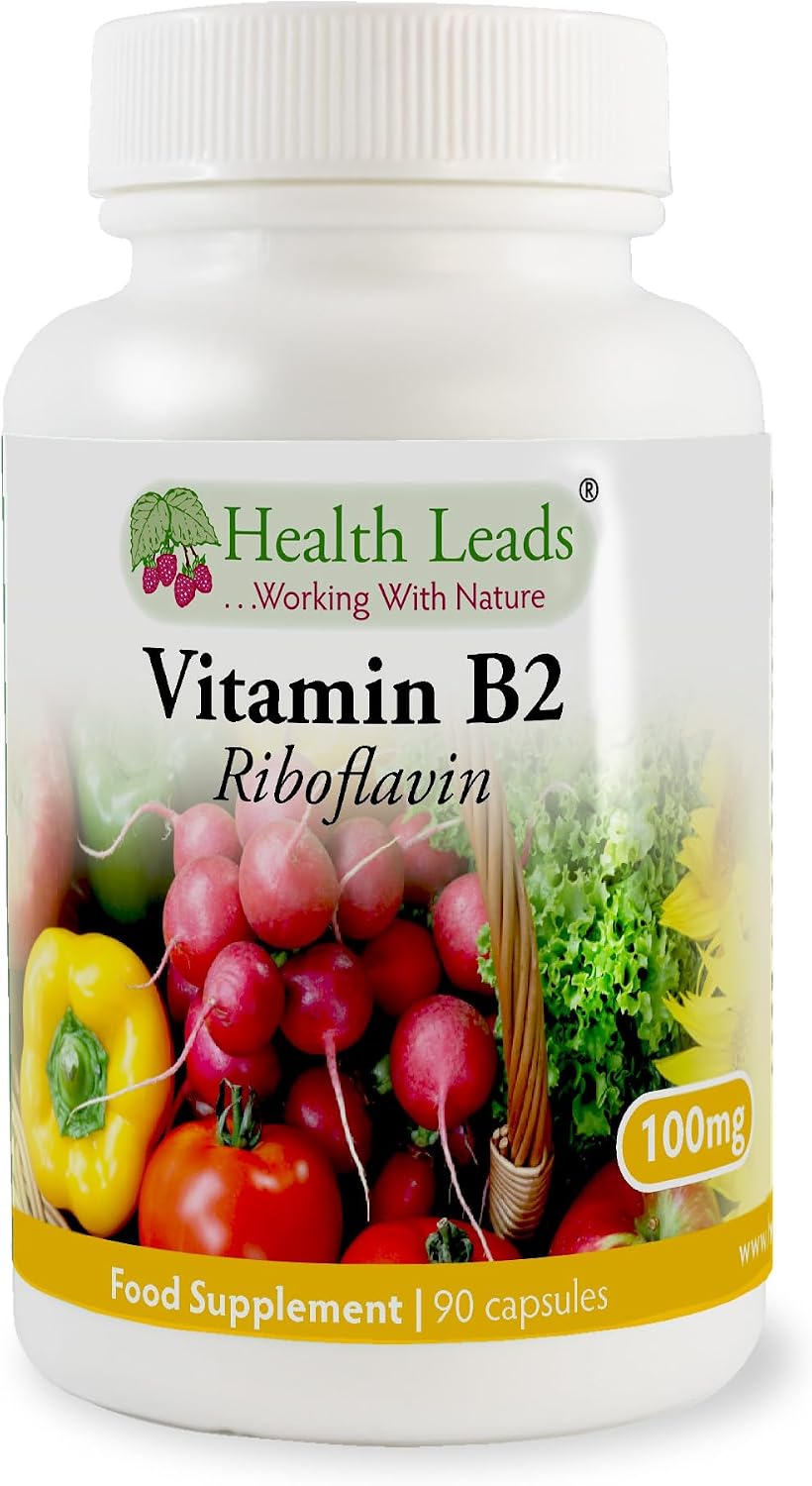 Vitamin B2 Riboflavin 100mg | High Strength | 90 Caps | Health Leads