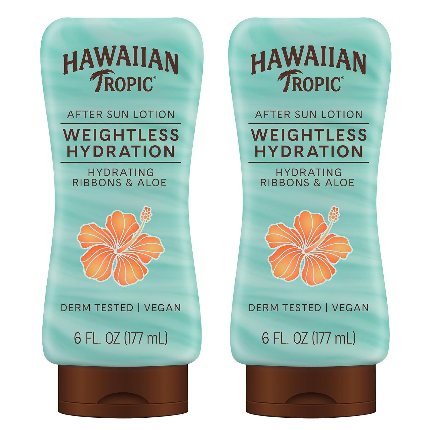 Hawaiian Tropic Weightless Hydration After Sun Lotion, 6 Fl Oz (2 Pack)