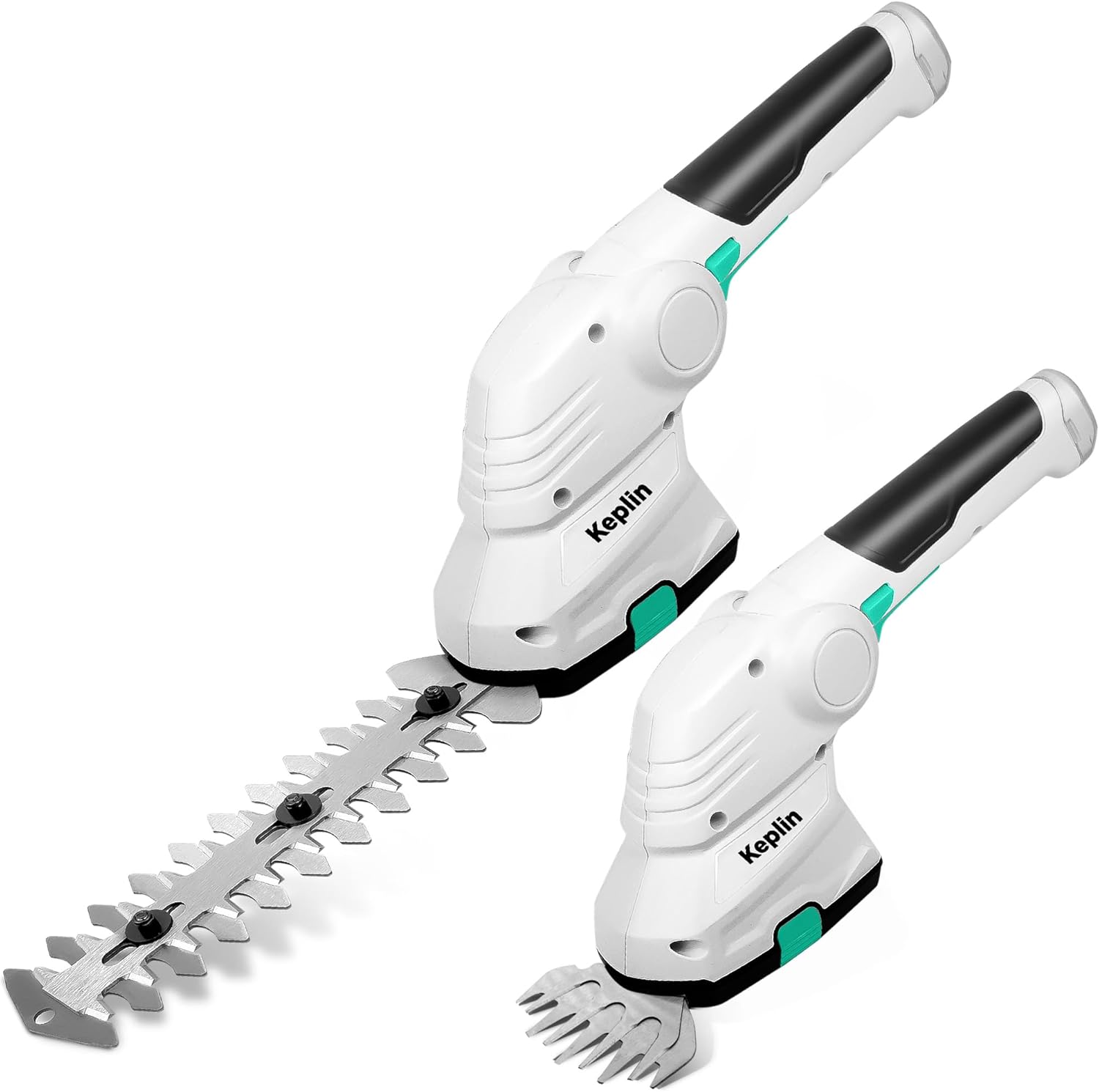 Keplin 2-in-1 Cordless Grass Shear & Hedge Trimmer – 7.2V Rechargeable 1500mAh Battery, Lightweight Handheld Garden Edging & Shrub Cutter with 2 Interchangeable Blades for Precise Trimming