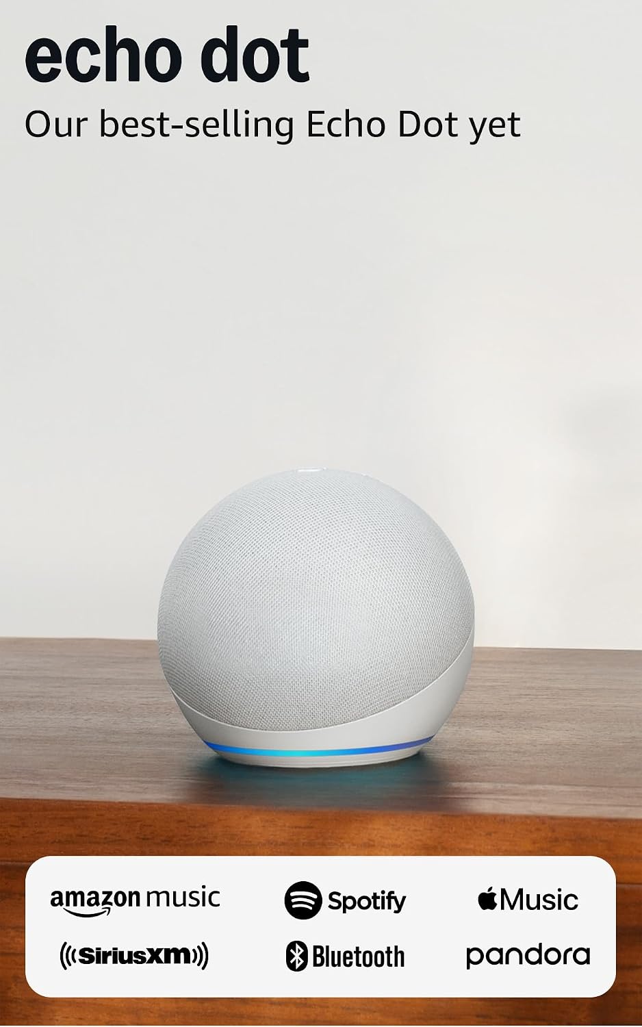 Amazon Echo Dot (newest model) - Vibrant sounding speaker with Alexa+ Early Access, Great for bedrooms, dining rooms and offices, Glacier White