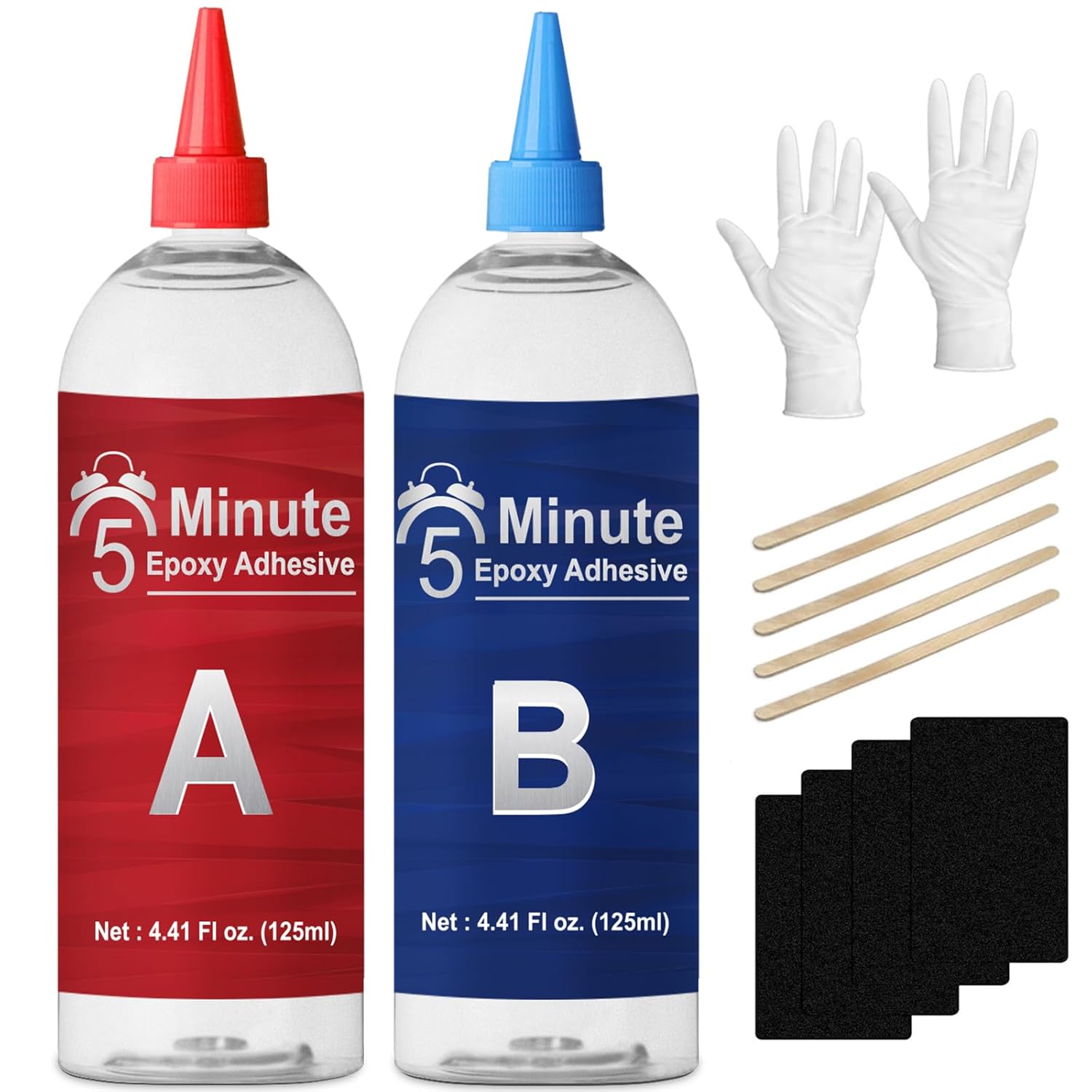 LAMXIN 5 Minute Epoxy Glue 250ml, Tough Durable Heat-Resistant Epoxy Resin Glue, Quick Cure Clear 2 Part Epoxi Adhesives for Metal, Wood, Tile, Most Plastics & More
