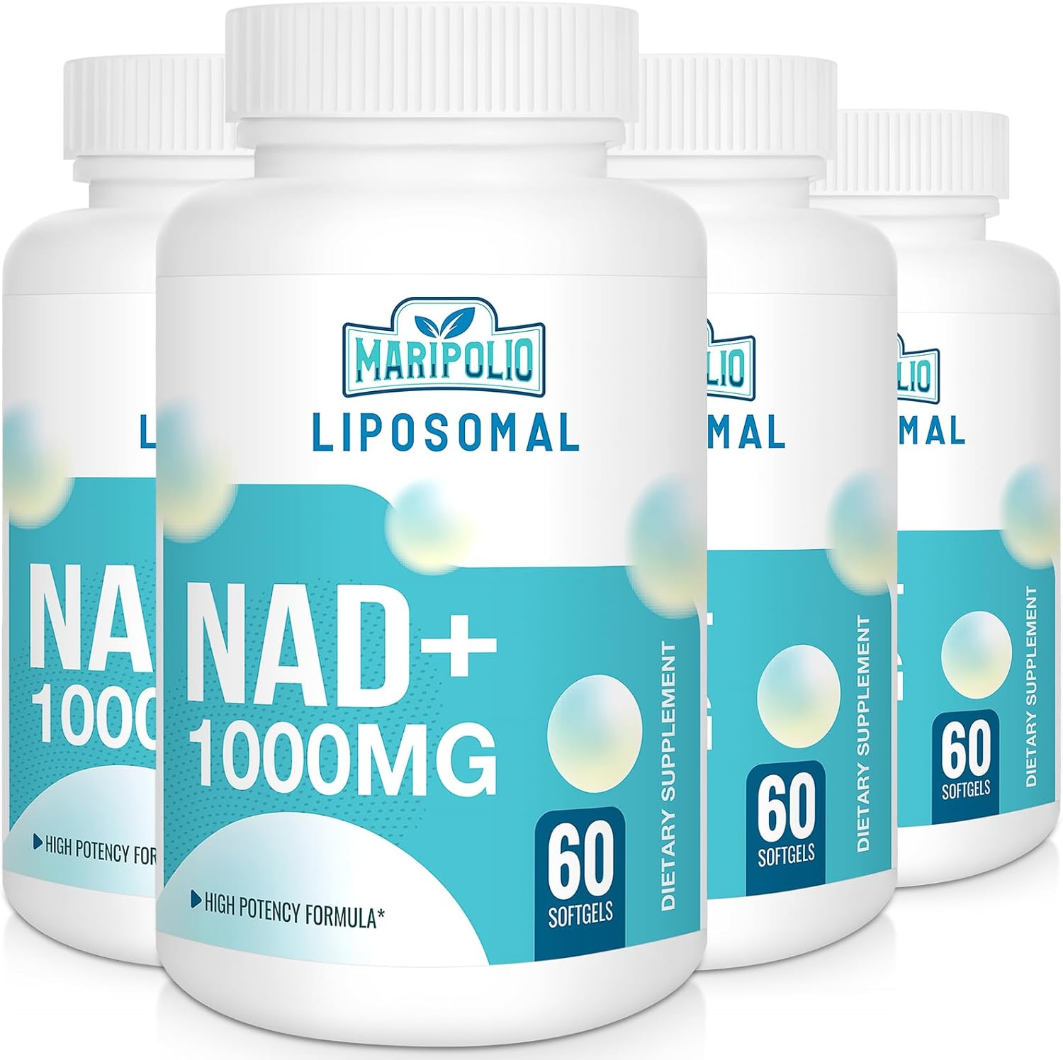 Liposomal NAD+ Supplement 1000 mg | Highest NAD Pontecy | Max Absorption | Pure NAD Supplement | Energy and DNA Repair, Aging Defense, Brain Function | 240 Softgels
