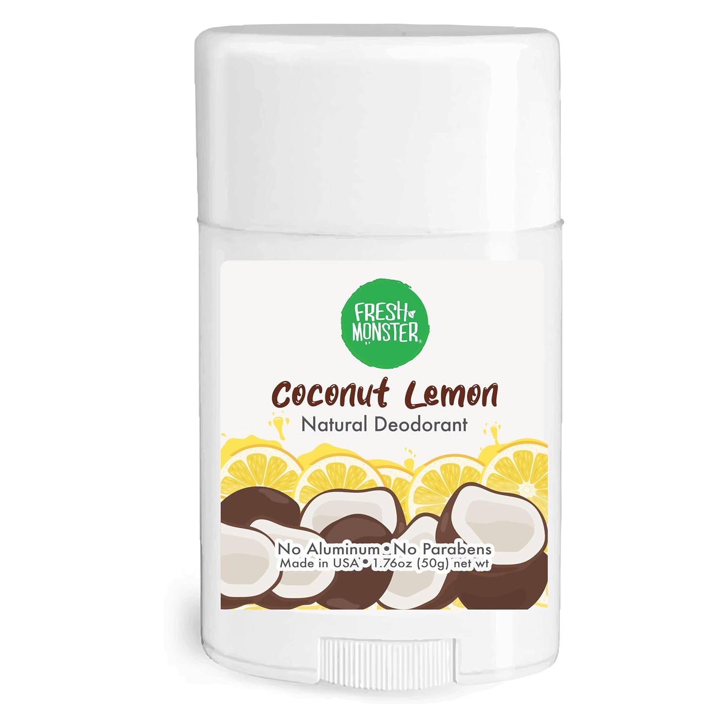 Fresh Monster Kids Natural Deodorant, Coconut Lemon, 1.76 oz