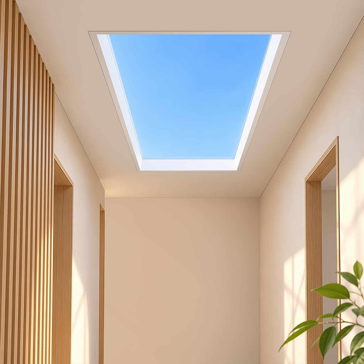 Ultra Thin Skylight Panel Light, 2x1 FT Smart Blue Sky Light