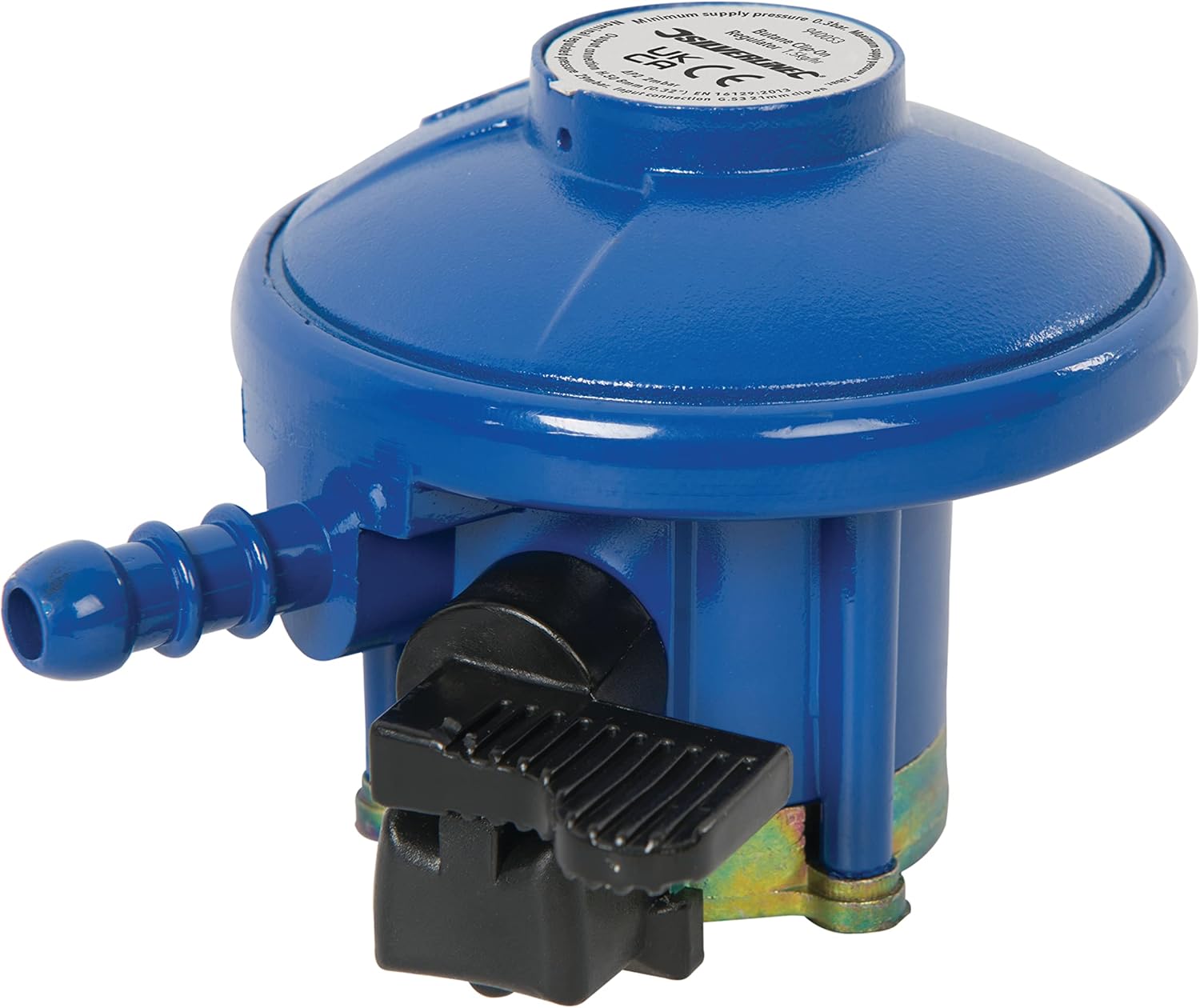 Silverline Butane Clip-On Regulator 1.5kg/hr Calor/Flogas Yellow (940053), 21 mm