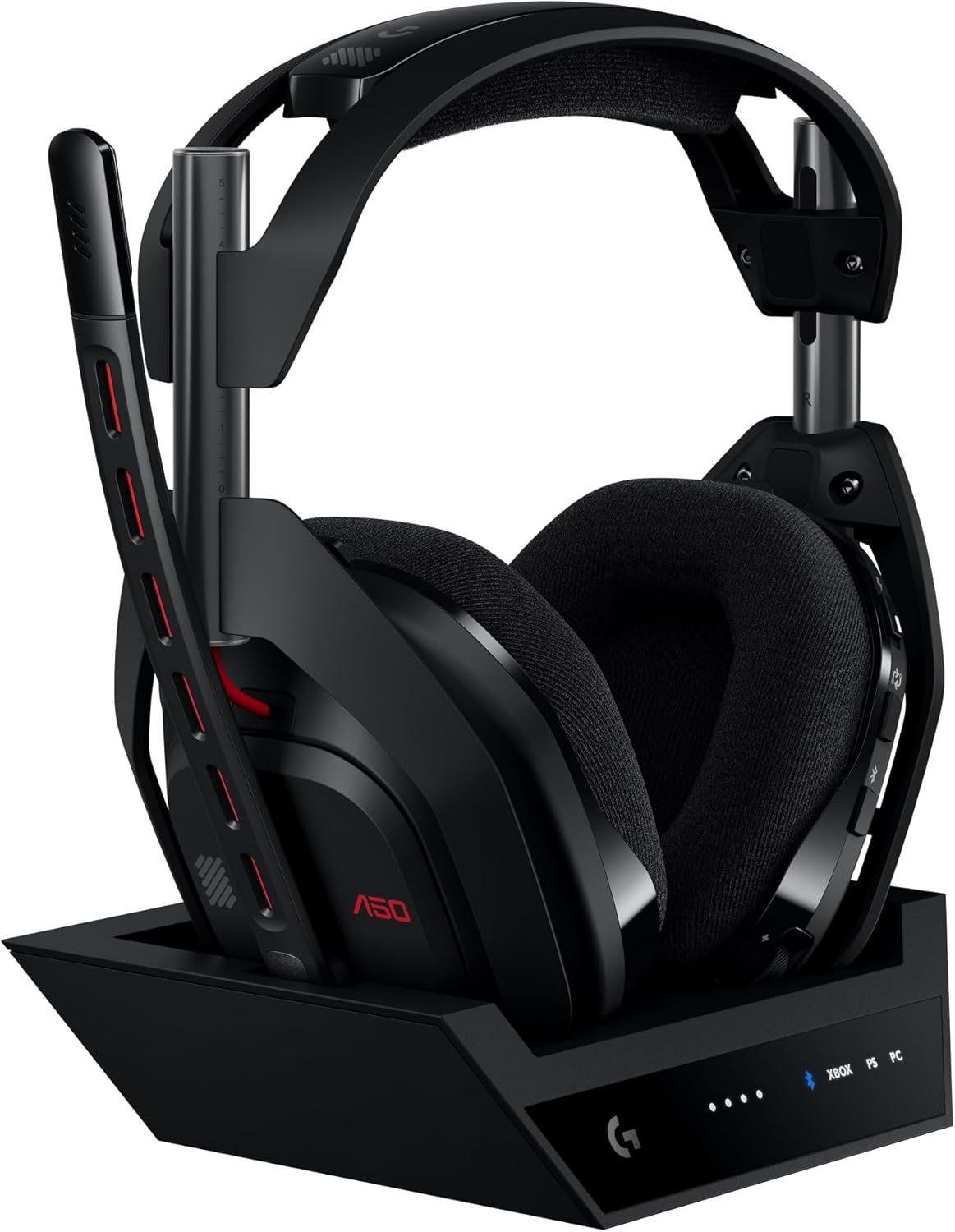 Logitech G Astro A50 Omni-Platform Wireless Gaming Headset + Base Station for PS5, Xbox, PC: PLAYSYNC Audio Switcher, <16 bit/48kHz (Console), <24 bit/48 kHz (PC), 24hr Battery, 2.4GHz & BT - Black