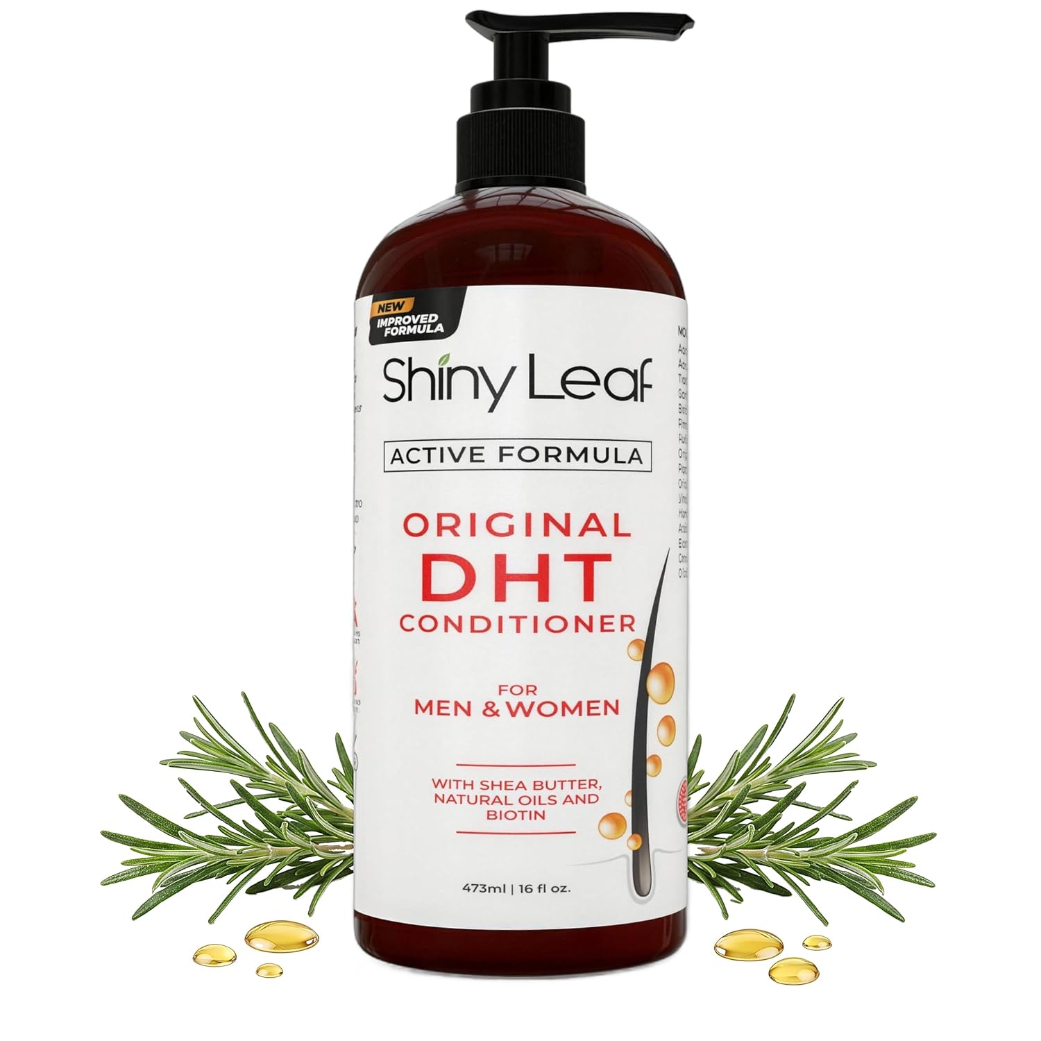 Shiny Leaf DHT Conditioner with Rosemary & Biotin, Men & Women, 16 oz
