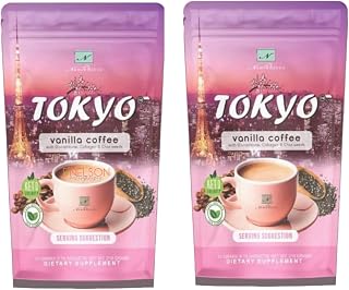 20 Sachets Nami-roseus Tokyo Vanilla Coffee Mix with Glutathione, Collagen & Chia Seeds