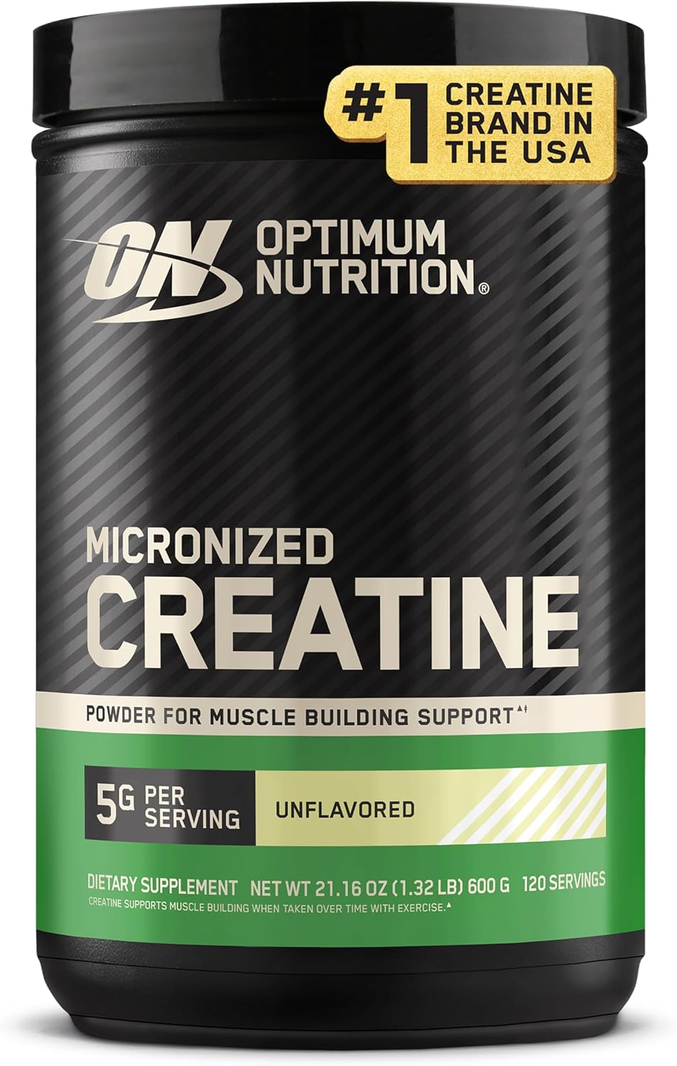 Optimum Nutrition Creatine Monohydrate Powder, Unflavored, 1.32 LB