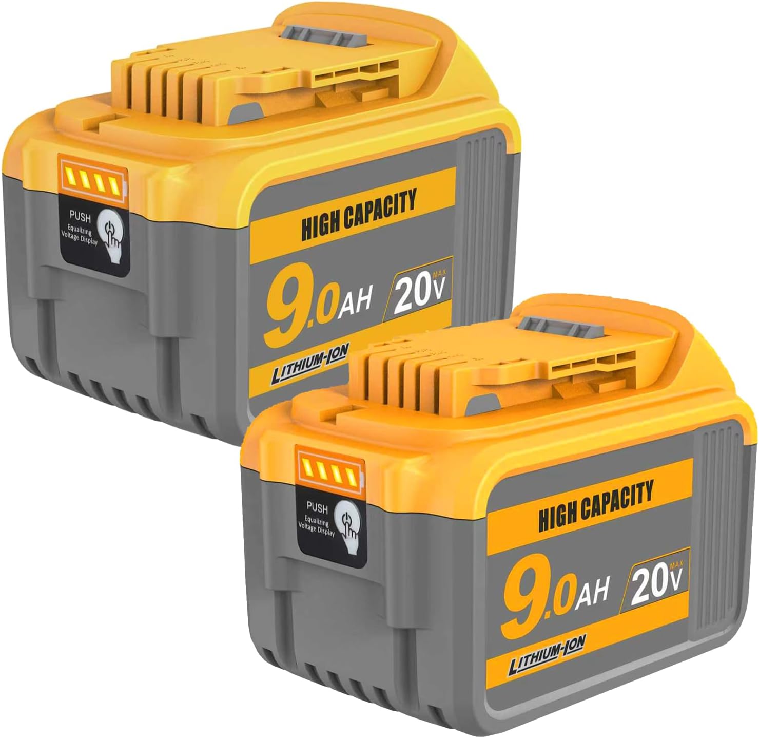 waitley 2 Pack 20V 9Ah Replacement Battery Compatible with Dewalt 20V Tool